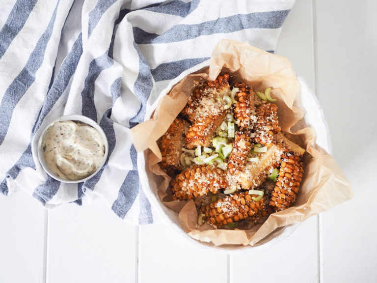 Cheesy Garlic Corn Ribs